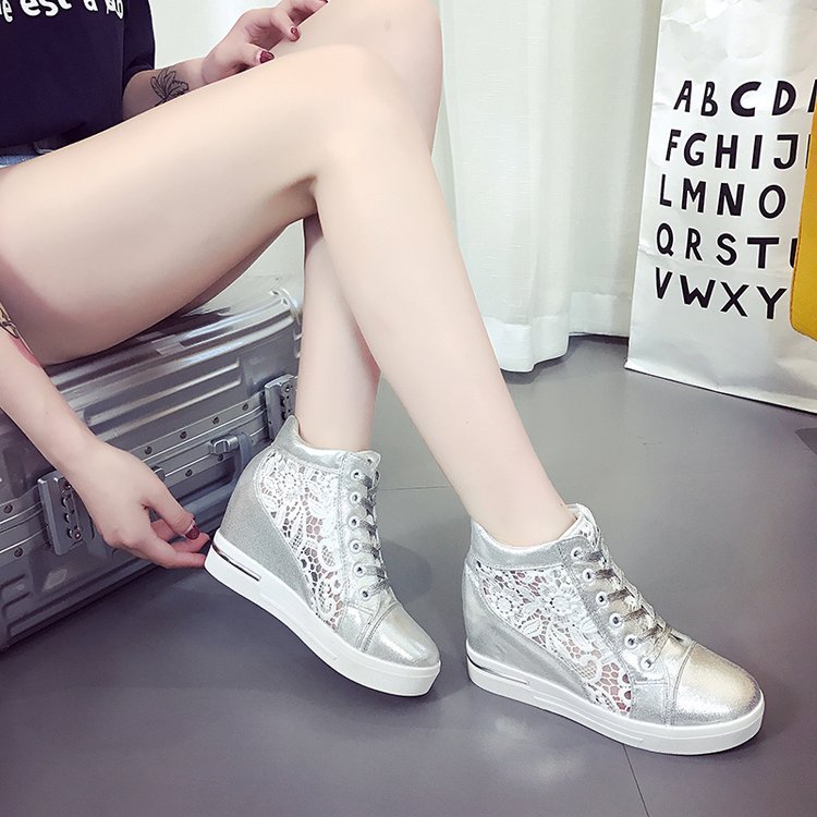 White Shoes Lace Breathable Shoes