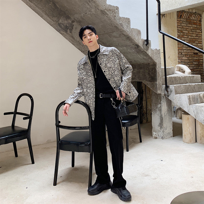 Fashion Brand Personality Jacket Men'S Handsome Autumn Jacket