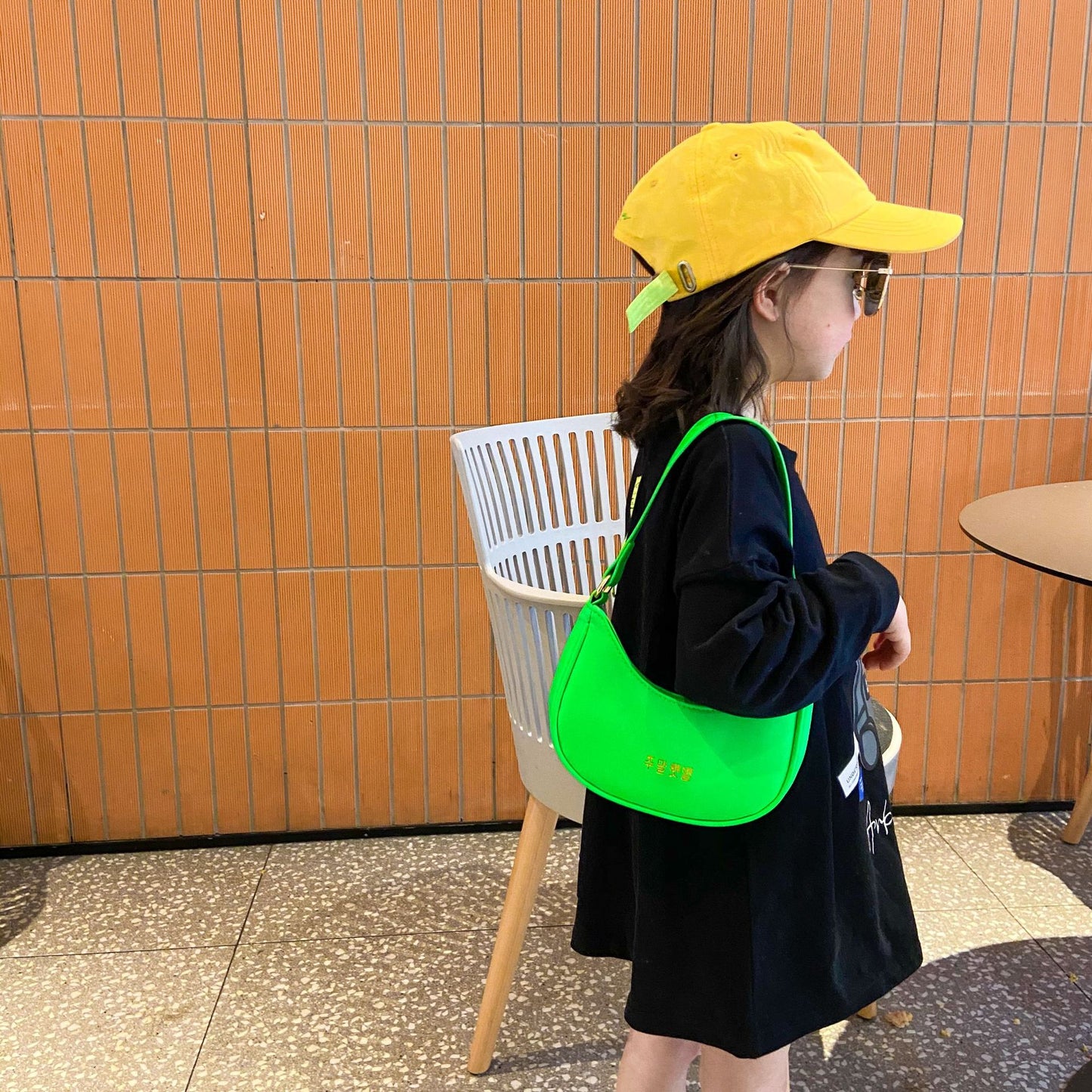 Fluorescerende børne-armhulstaske Koreansk stil vestlig stil pige