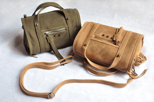 European And American Retro Tassel Locomotive Bag Original Personality Single Shoulder Messenger Ladies Leather Bag Boston Cylinder Bag