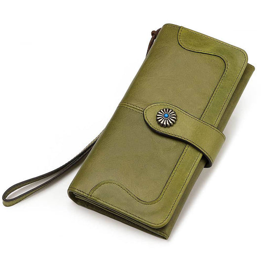 European And American Three Color Mobile Phone Bag Leather Wallet Pocket