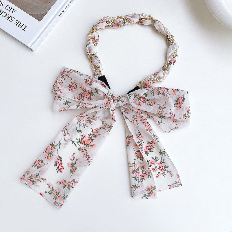 Spring Streamer Headband Sen Tie Bow Hair Tie Hairpin