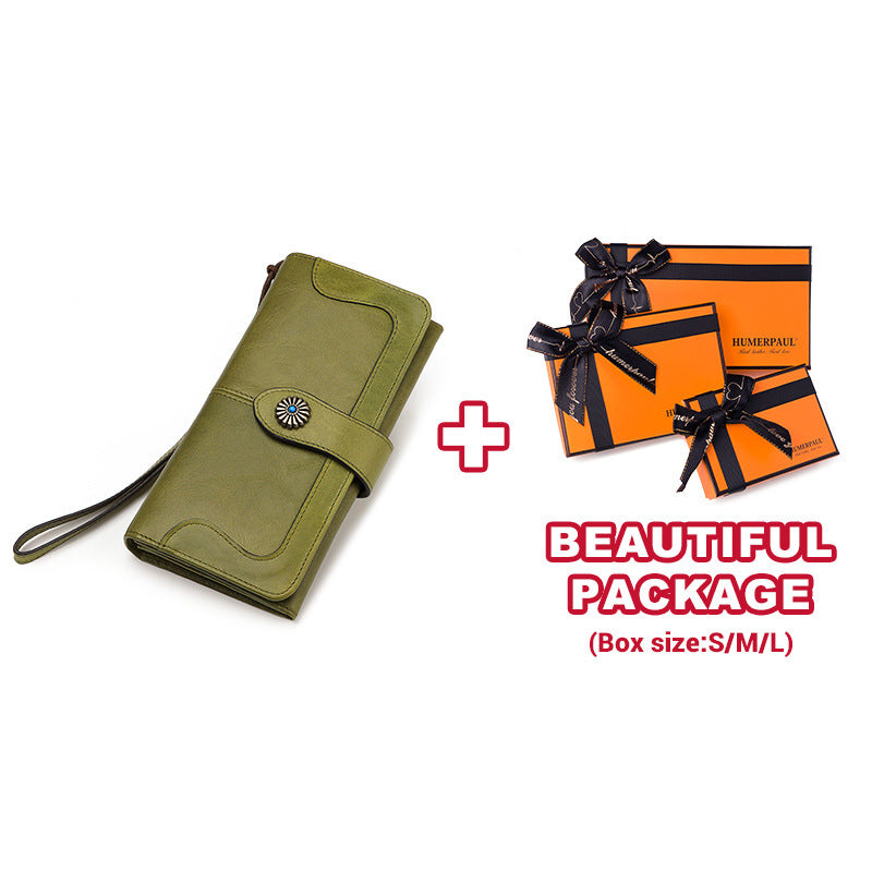 European And American Three Color Mobile Phone Bag Leather Wallet Pocket