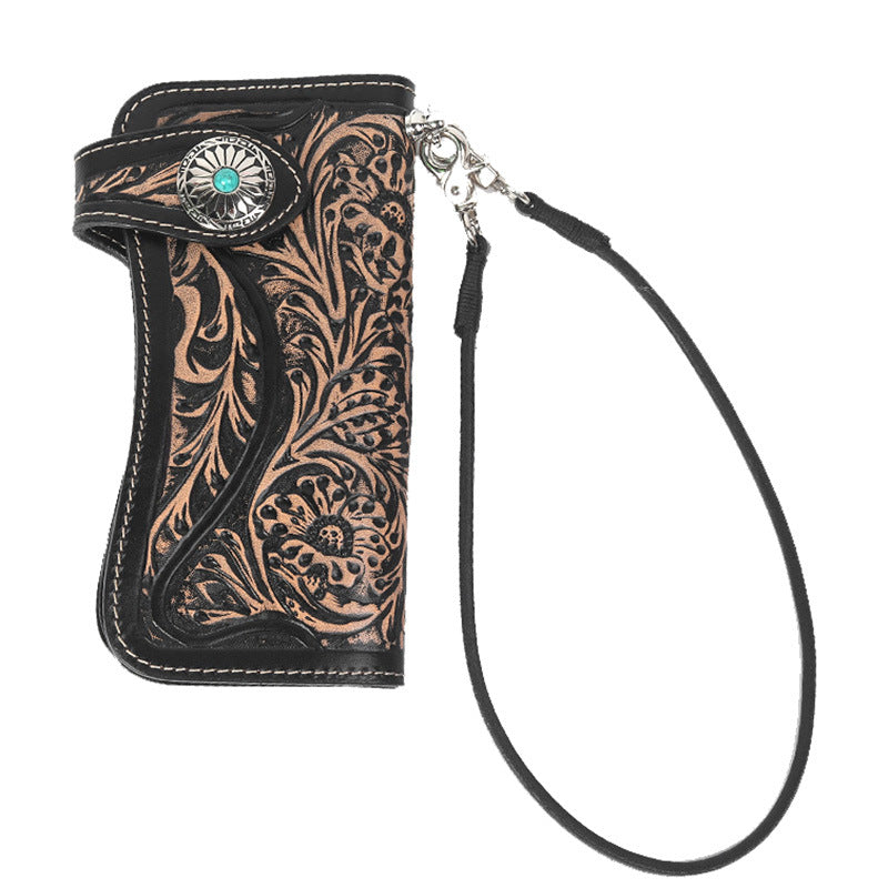 European And American Three Color Mobile Phone Bag Leather Wallet Pocket
