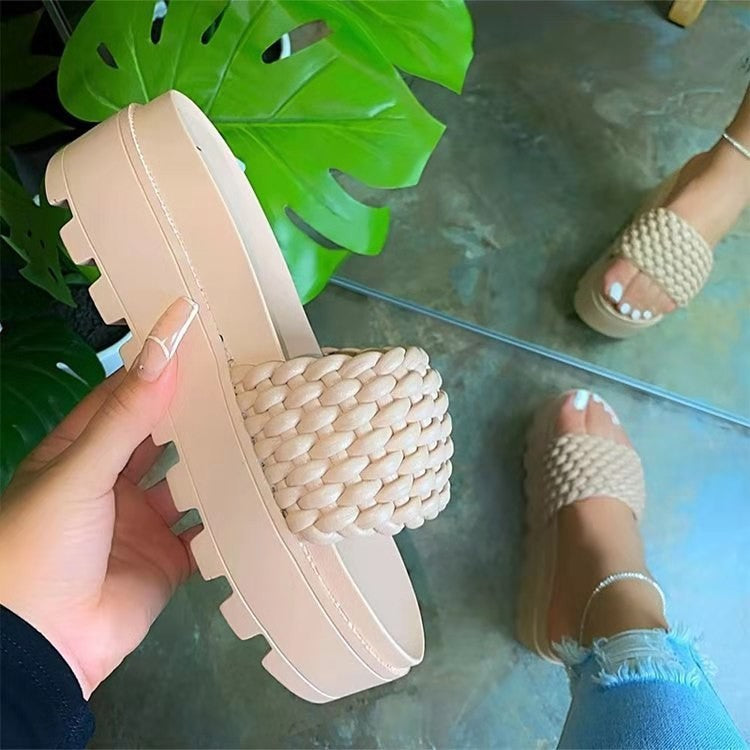 New Large Size Sandal Women New Ebay Foreign Trade Thick Bottom