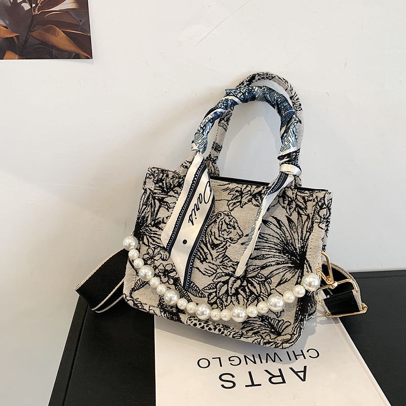 Fashion Fashion Simple Printing Large Capacity One Shoulder Tote Bag