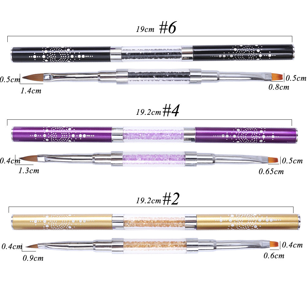 Negleværktøj Alex Color Stick Tegning Blomsterpen Dobbelt Pen Diamant Indlagt Neglemønster