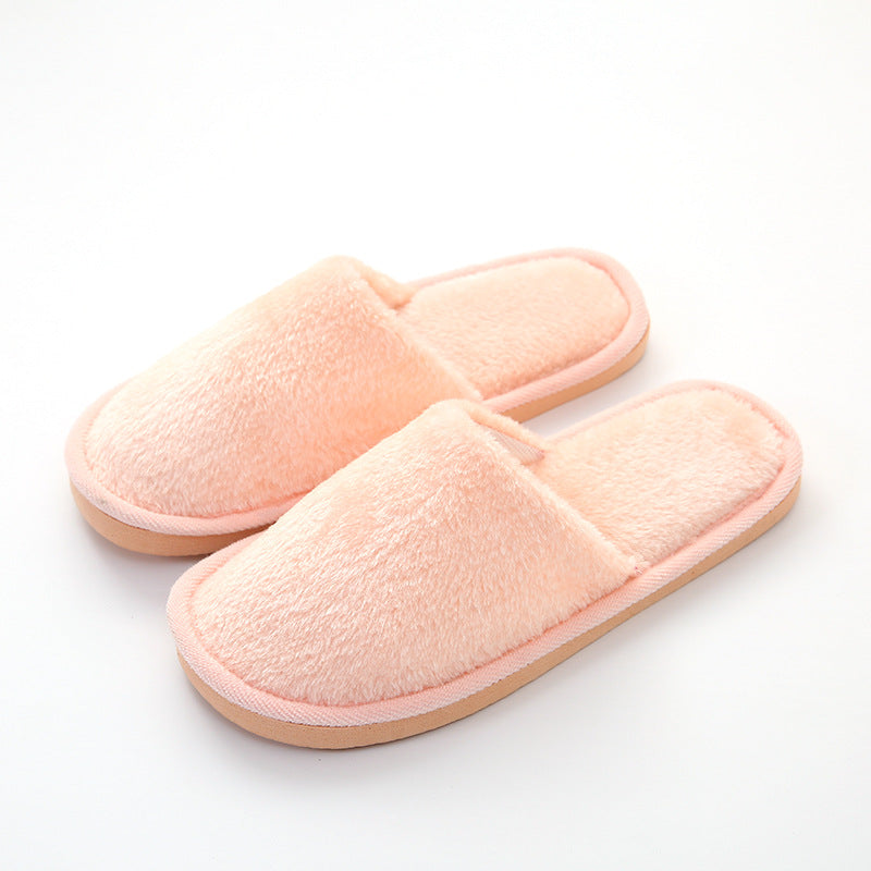 New Plush Indoor Home Wooden Floor Warm Eva Month Cotton Slippers