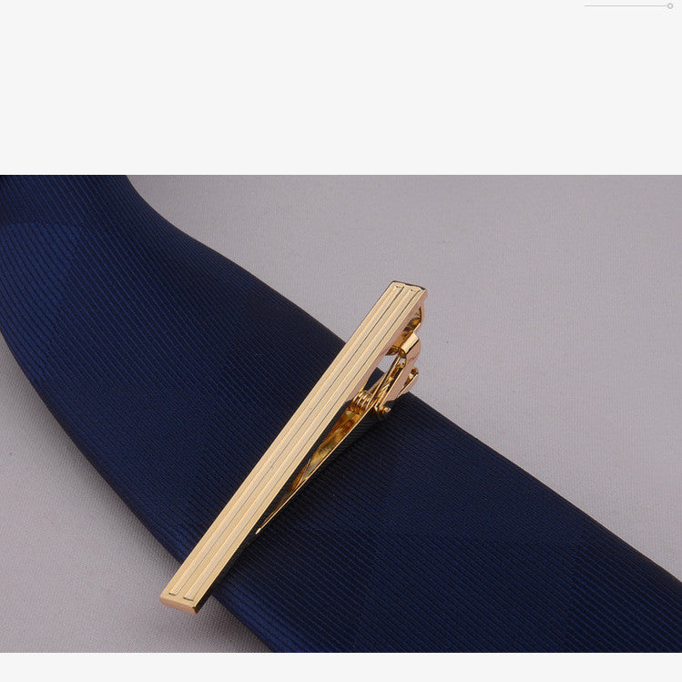 Metal Gold Tie Clip Business Dress Bridegroom Wedding Collar Clip
