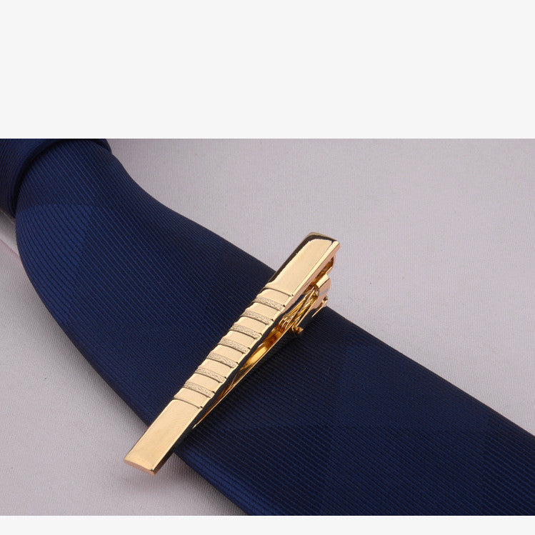 Metal Gold Tie Clip Business Dress Bridegroom Wedding Collar Clip