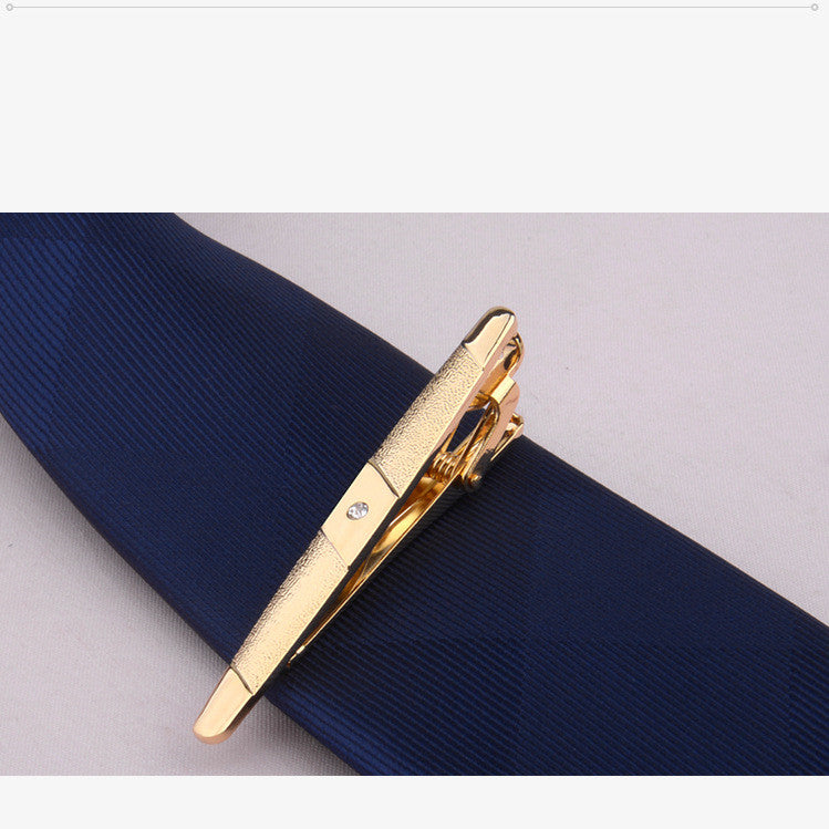 Metal Gold Tie Clip Business Dress Bridegroom Wedding Collar Clip