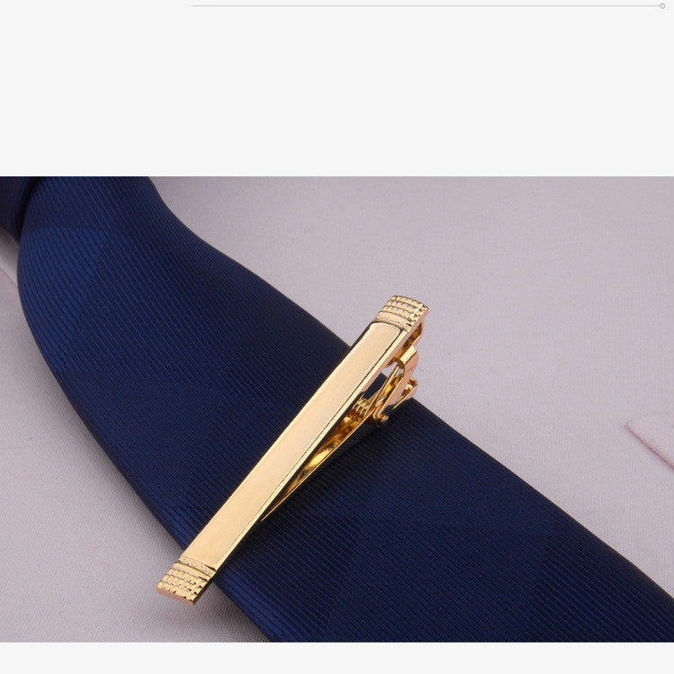 Metal Gold Tie Clip Business Dress Bridegroom Wedding Collar Clip