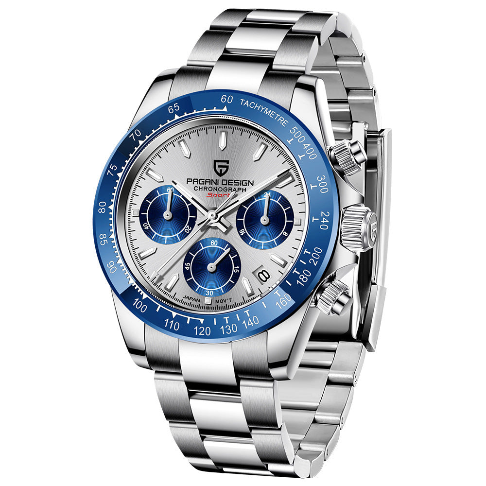 Steel band quartz watch