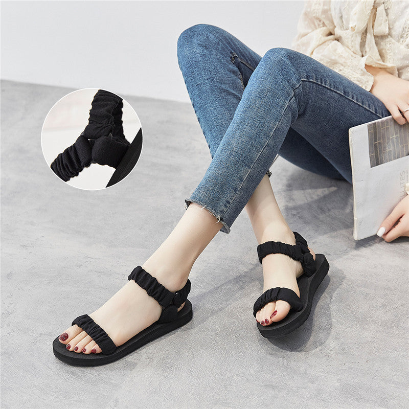 Fairy Style Net Red Super Fire Soft Sole Sports Sandals Women
