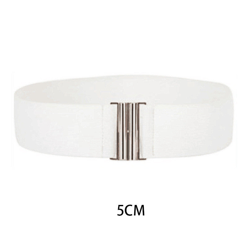 Women's Elastic Waistband Fashion Elastic Wide Belt