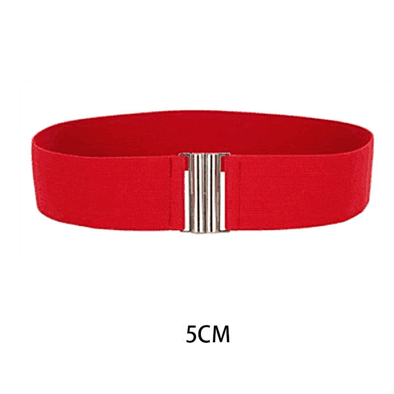 Women's Elastic Waistband Fashion Elastic Wide Belt