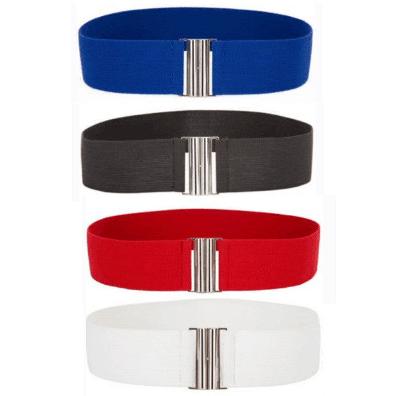 Women's Elastic Waistband Fashion Elastic Wide Belt
