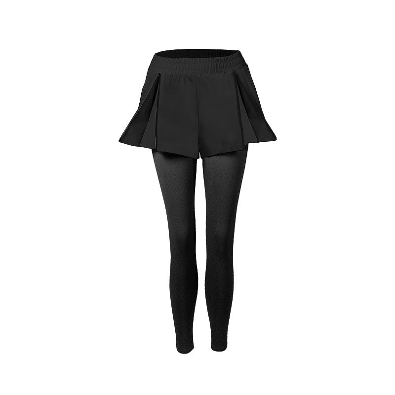Two-Piece Fitness Pants Women'S Hips Tight Feet Running Yoga Pants