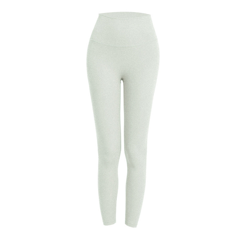 Brand New One-Piece Seamless Yoga Pants High-Waist Nude Feeling Sanded Peach Hip Fitness Pants Women'S Tight Leggings