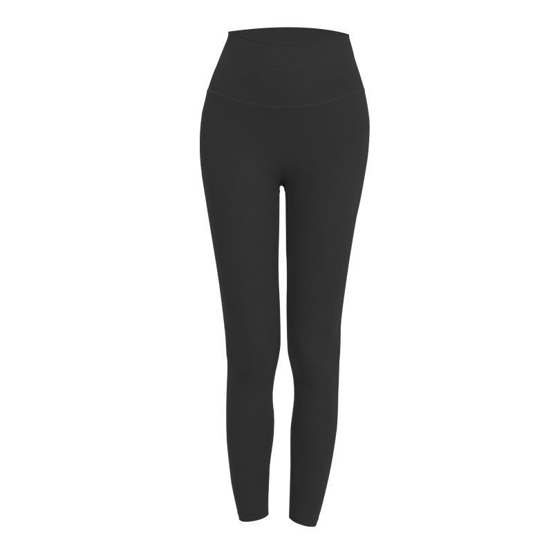 Brand New One-Piece Seamless Yoga Pants High-Waist Nude Feeling Sanded Peach Hip Fitness Pants Women'S Tight Leggings