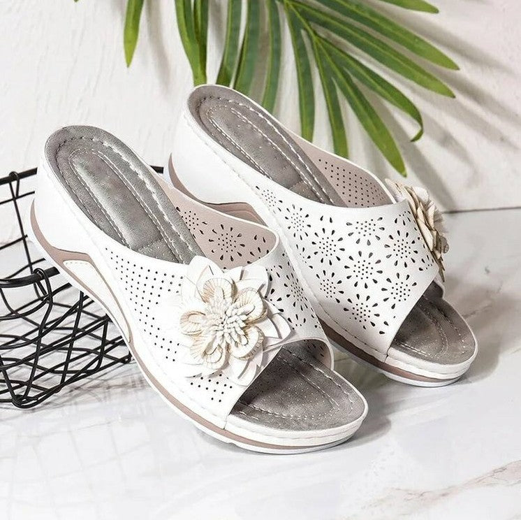 Casual Flowers Wear Large Size Slippers