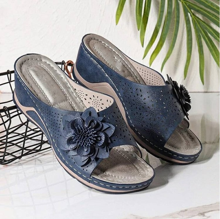 Casual Flowers Wear Large Size Slippers