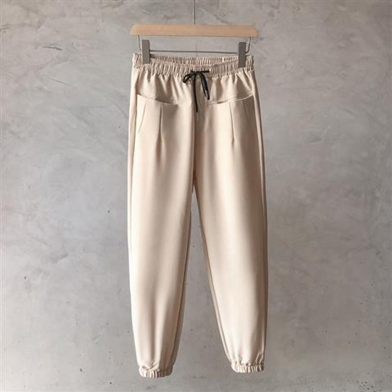 match Casual Pants Drawstring
