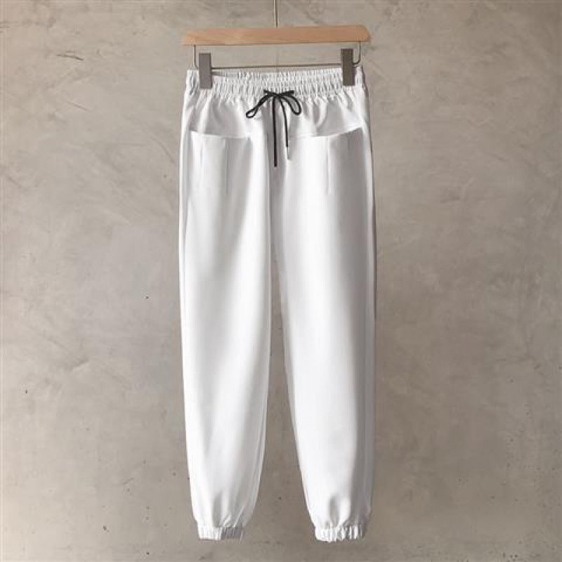 match Casual Pants Drawstring