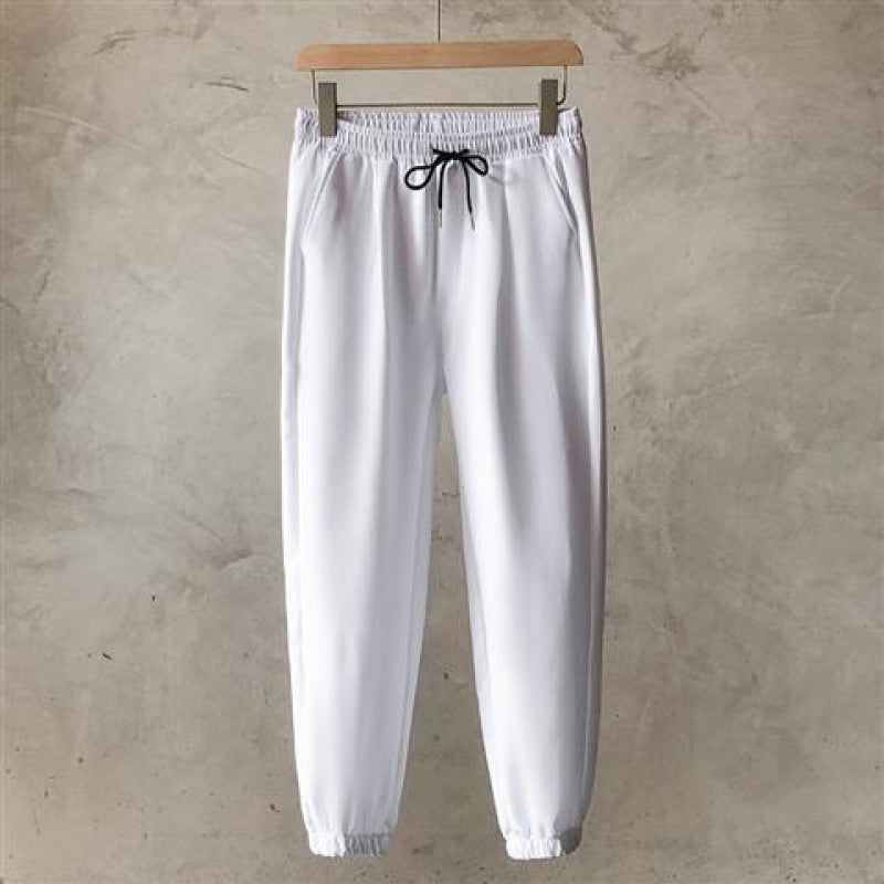 match Casual Pants Drawstring