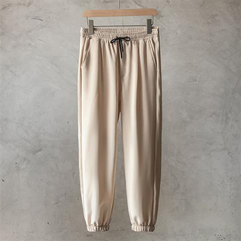 match Casual Pants Drawstring