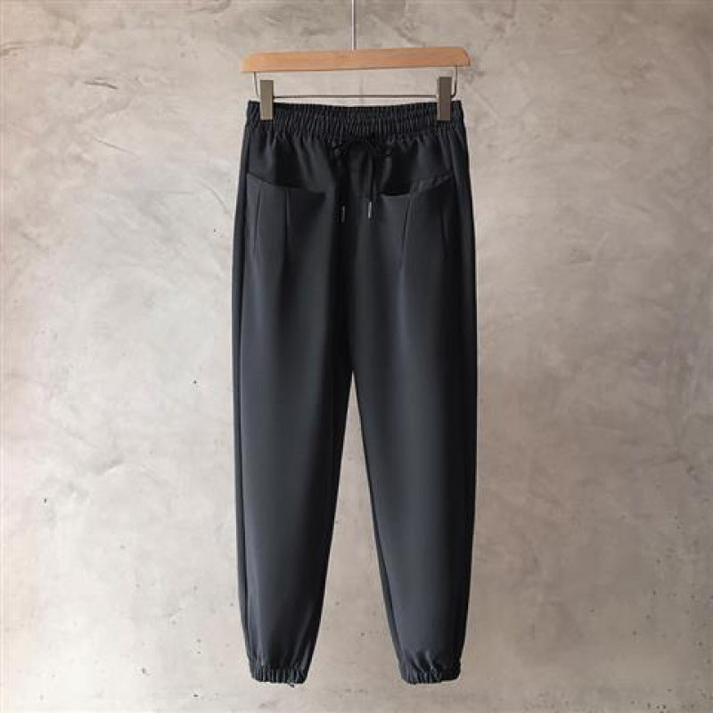 match Casual Pants Drawstring