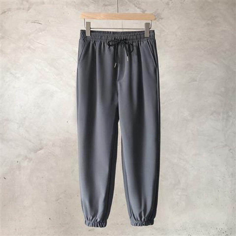 match Casual Pants Drawstring