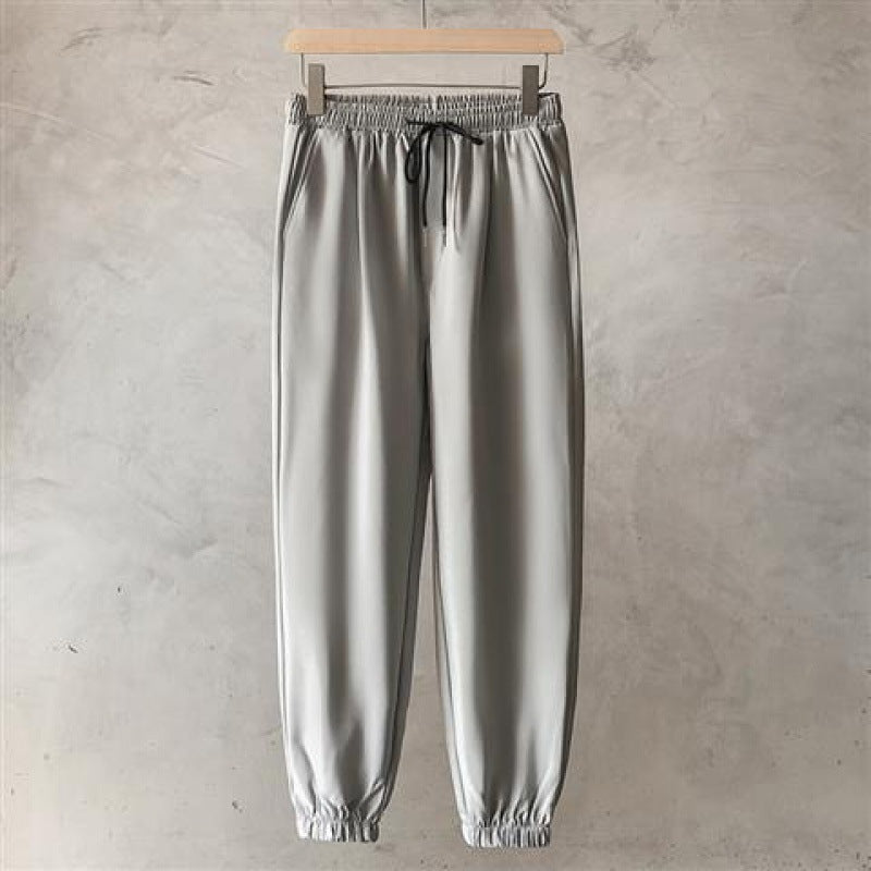 match Casual Pants Drawstring