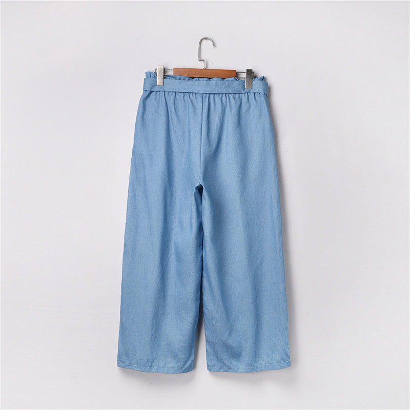 Solid Color Casual Jeans Plus Size Loose Wide-leg Pants