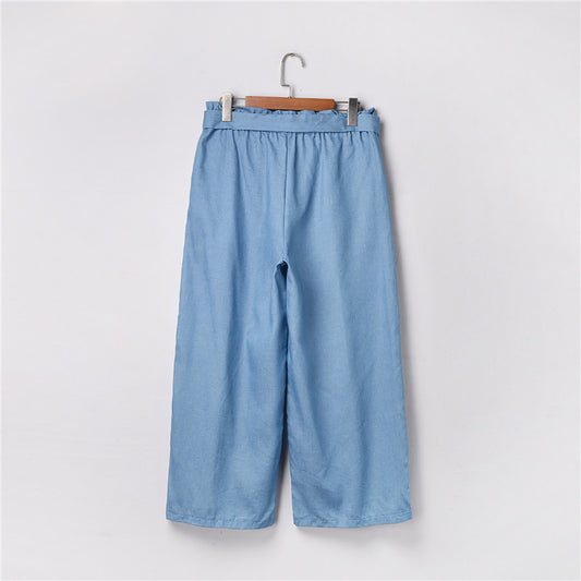 Solid Color Casual Jeans Plus Size Loose Wide-leg Pants