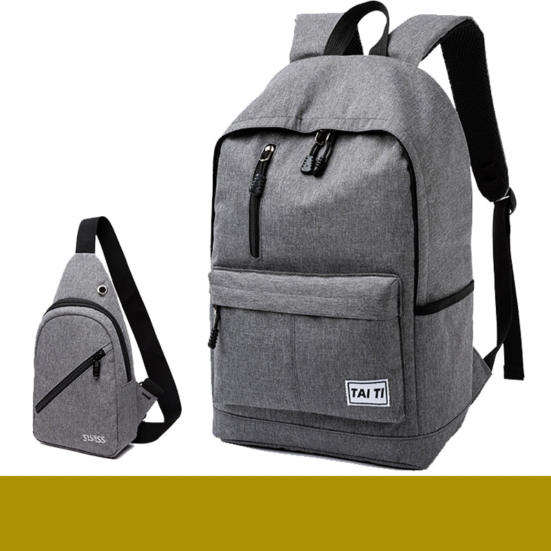 Backpack Men's Backpack Large Capacity Large Junior High School Student School Bag Simple