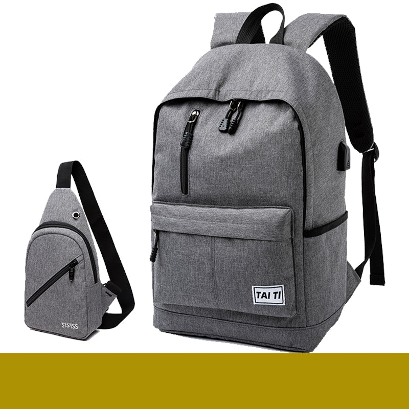 Backpack Men's Backpack Large Capacity Large Junior High School Student School Bag Simple