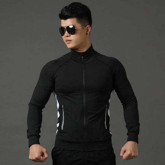 Men's Stretch Quick-drying Breathable Long-sleeved Sports Running Training Suit