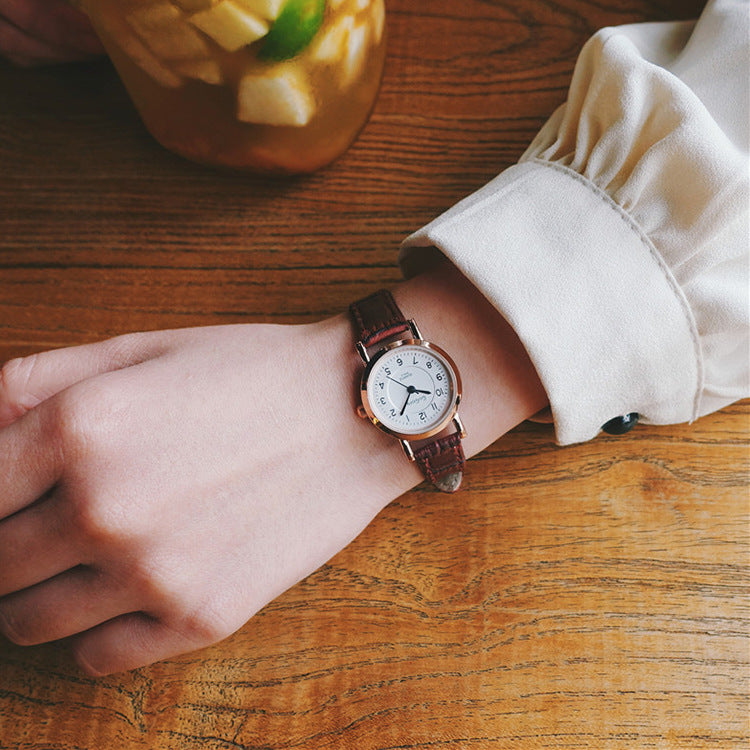 Small Dial Watch, Thin Belt, Versatile Girl's Belt Watch
