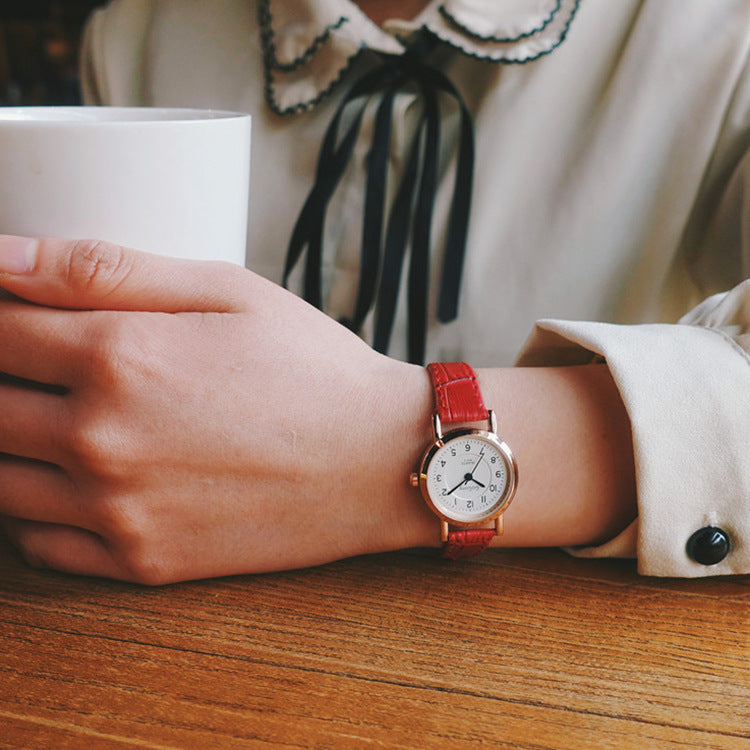 Small Dial Watch, Thin Belt, Versatile Girl's Belt Watch