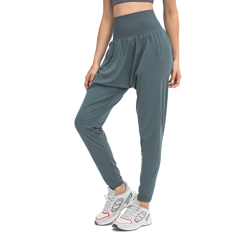 Harem Pants Women Pocket Loose Casual Sports Fitness Yoga Pants  Abdomen