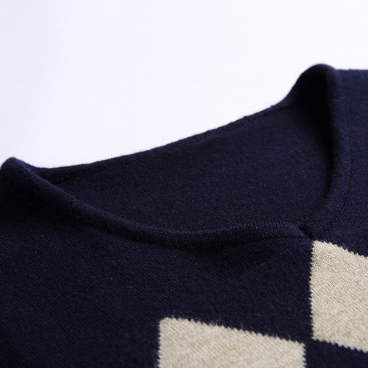 Men's Pullover Sweater Korean Knit Bottoming Shirt
