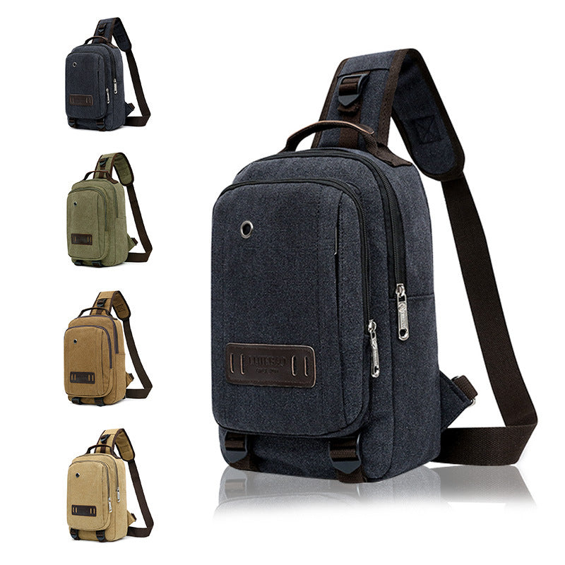 Canvas Chest Bag Men's Messenger Bag Outdoor Leisure