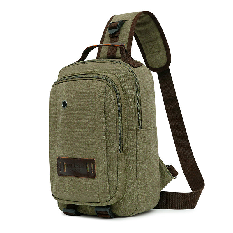 Canvas Chest Bag Men's Messenger Bag Outdoor Leisure
