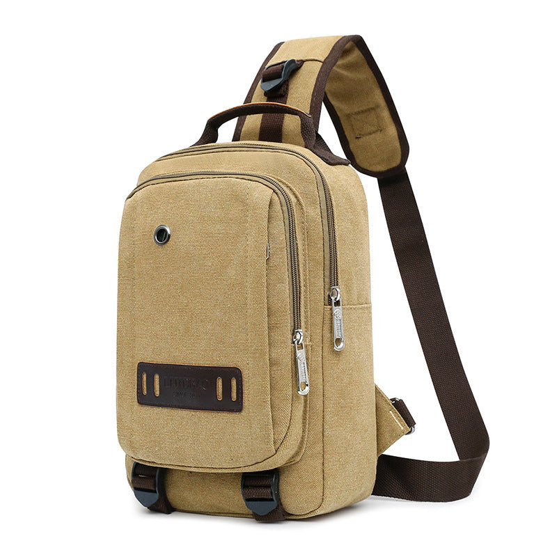 Canvas Chest Bag Men's Messenger Bag Outdoor Leisure