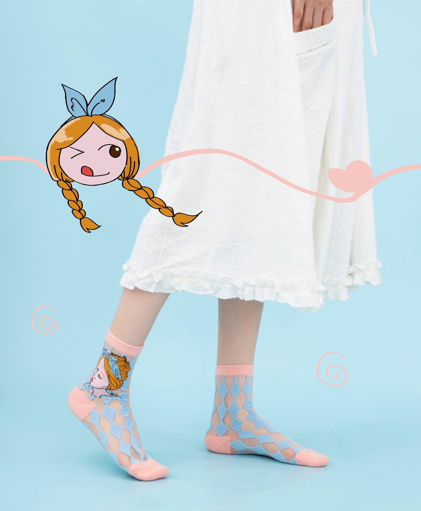 Summer New Glass Silk Crystal Socks