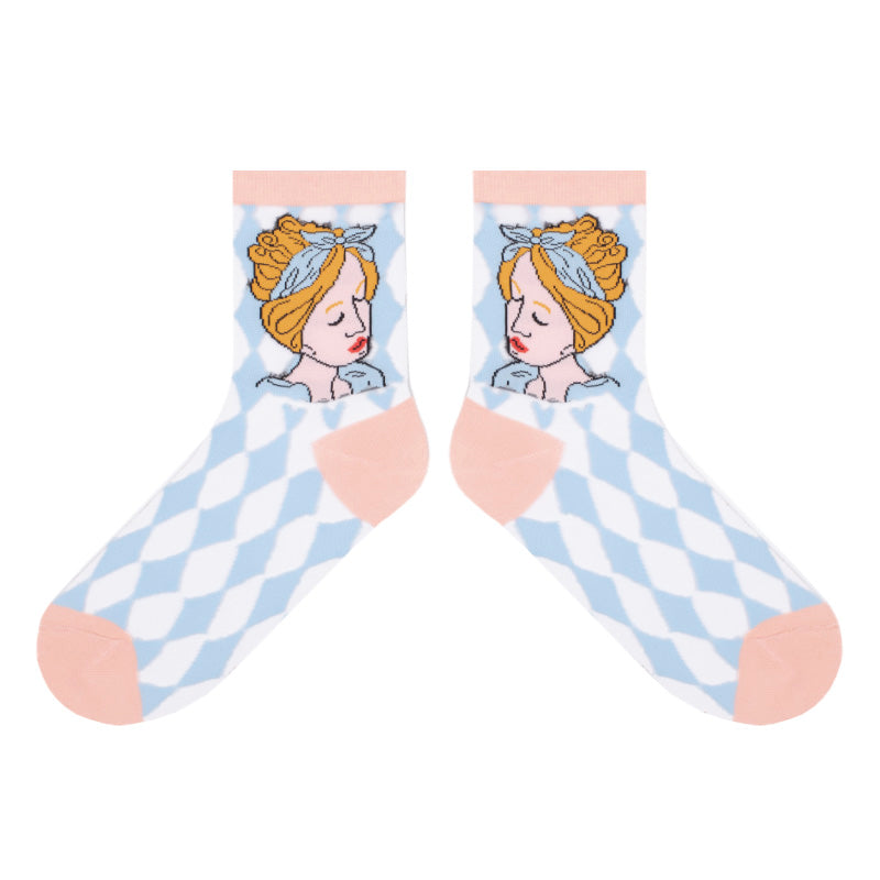 Summer New Glass Silk Crystal Socks