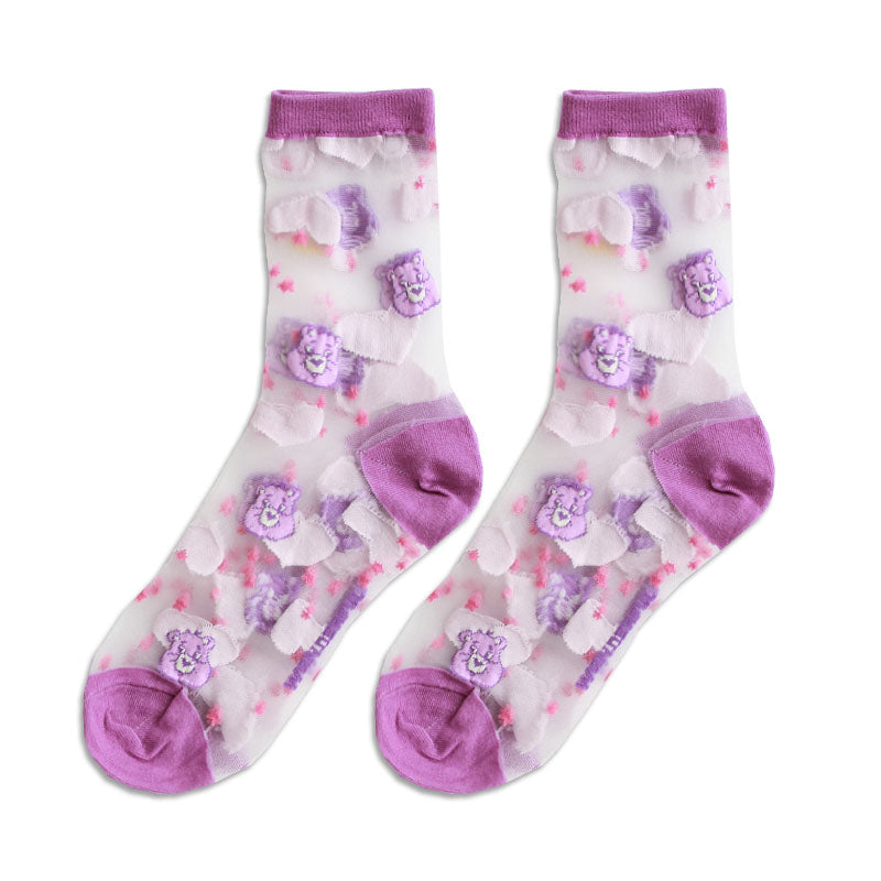 Summer New Glass Silk Crystal Socks