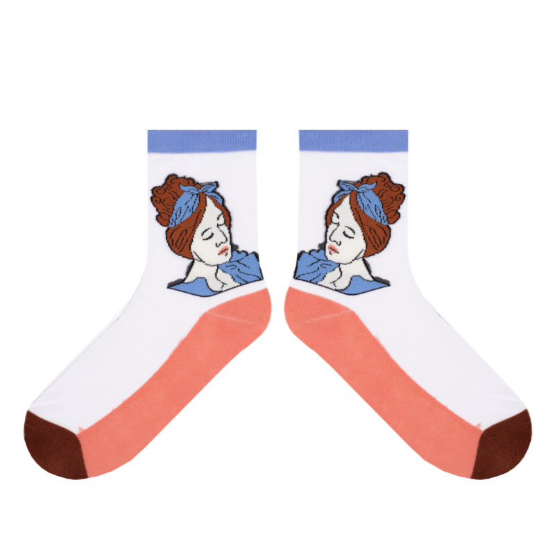 Summer New Glass Silk Crystal Socks