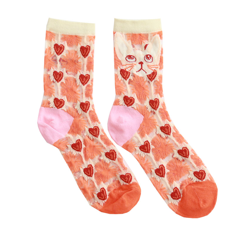 Summer New Glass Silk Crystal Socks